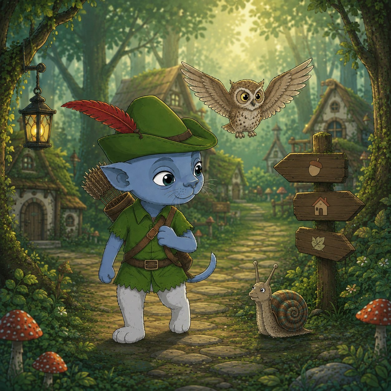 Walking through the Hollow village