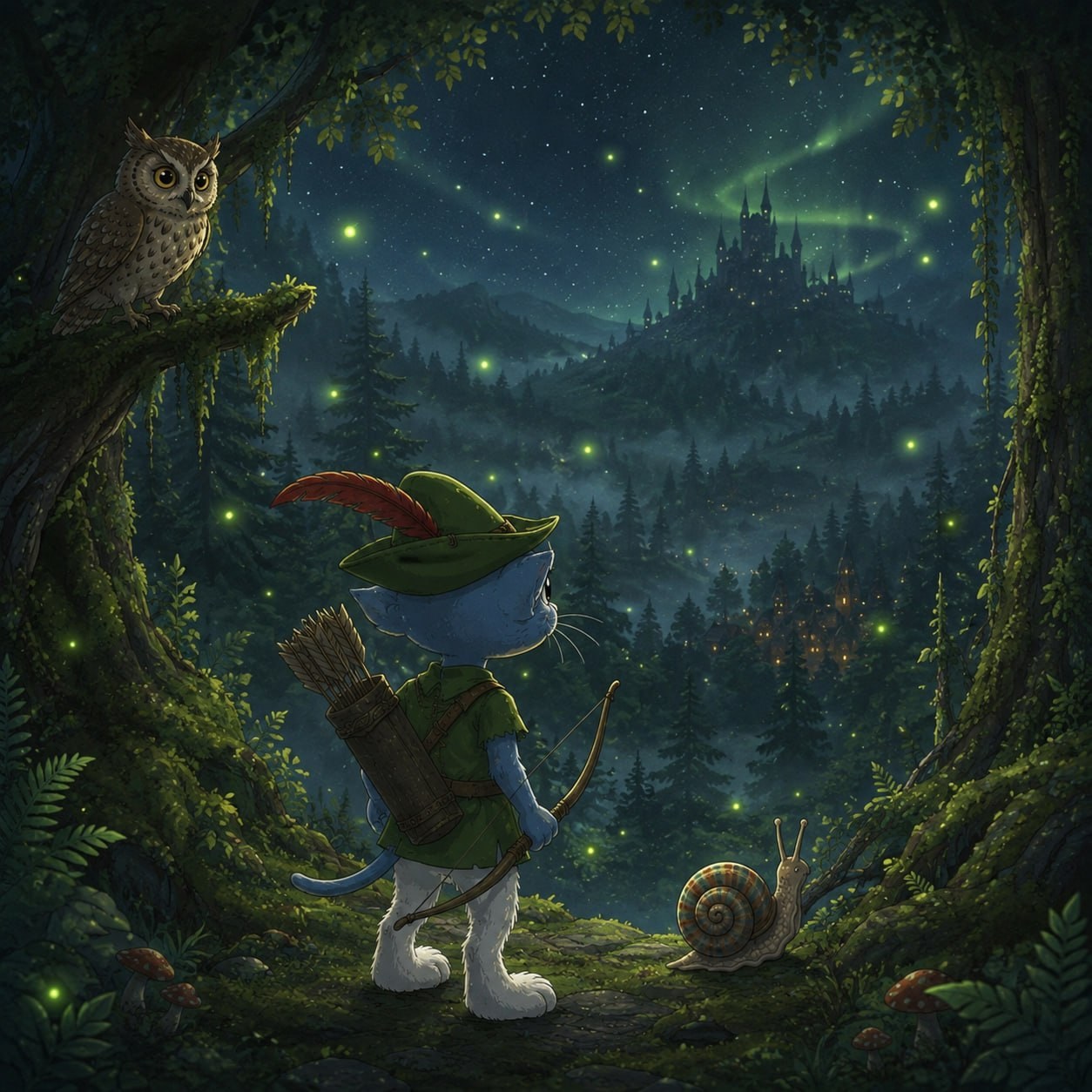 Night over the castle