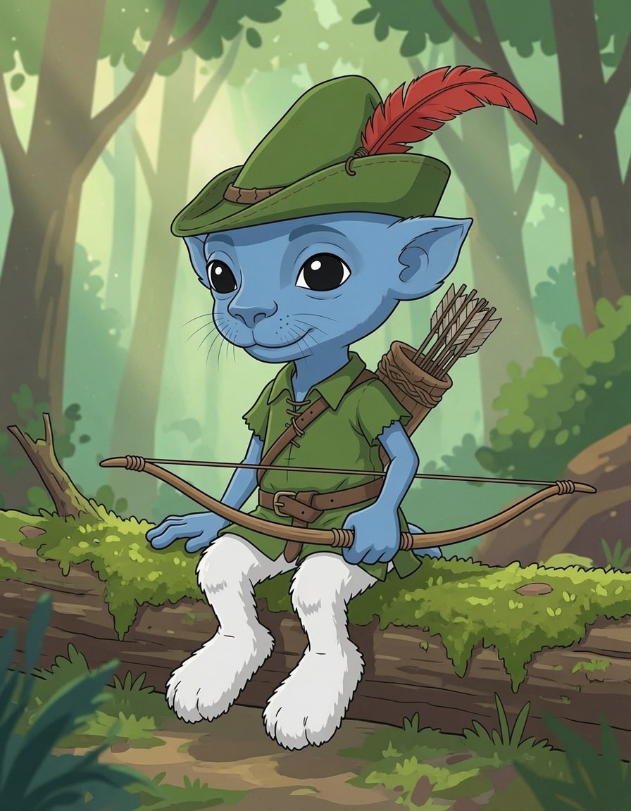 Капюшай resting on a mossy log
